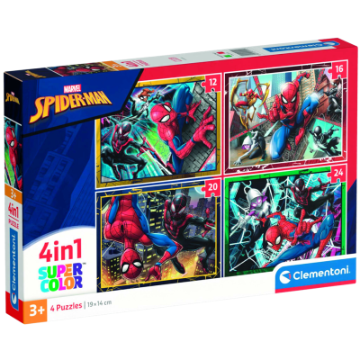 Puzzle 4v1 Marvel Spiderman (12+16+20+24 dílků)