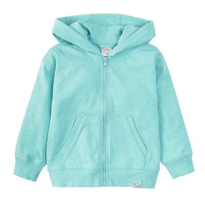 Rozepínací mikina s kapucí- tyrkysová - 92 TURQUOISE