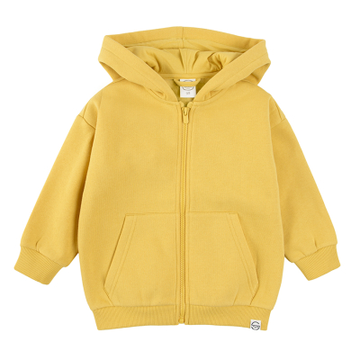 Rozepínací mikina s kapucí- žlutá - 92 YELLOW
