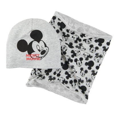 Set čepice a šátku Mickey Mouse- šedý - 40_42 MIX