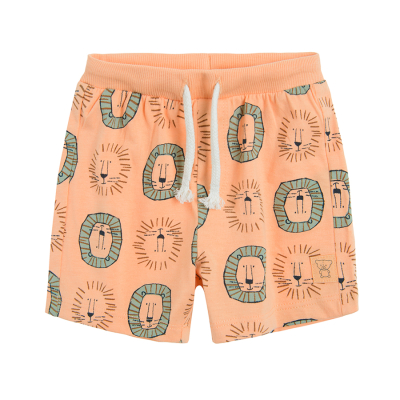 Šortky s potiskem- oranžové - 68 PEACH
