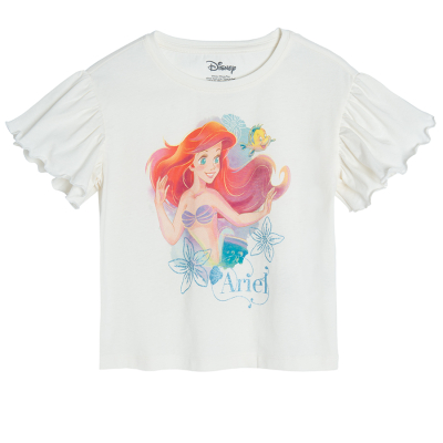 Tričko s krátkým rukávem Disney Princezny- bílé - 92 CREAMY