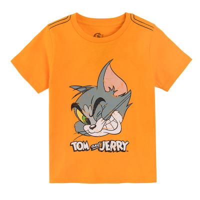 Tričko s krátkým rukávem Tom a Jerry- oranžové - 98 ORANGE