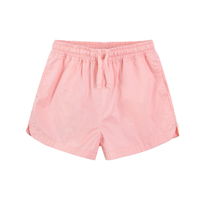 Bavlněné šortky s elastickým pasem- růžové - 134 FLUO CORAL