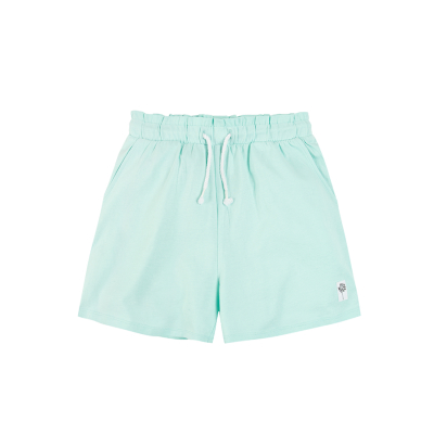 Bavlněné šortky s elastickým pasem- tyrkysové - 134 TURQUOISE