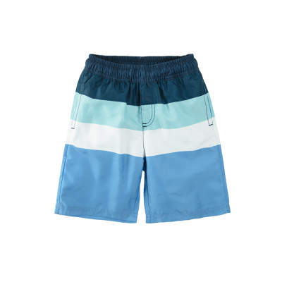Plavecké šortky s pruhy UV 50- modré - 134 STRIPES