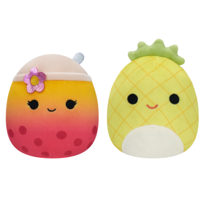 Plyšový mazlíček Squishmallows 2v1 ananas Maui a bubble tea