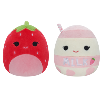 Plyšový mazlíček Squishmallows 2v1 jahoda Scarlet a jahodové