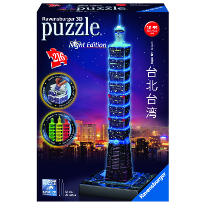 Puzzle 3D Taipei (Noční edice) 216 dílků