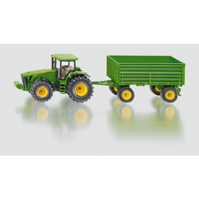 SIKU Farmer - traktor John Deere s vlekem