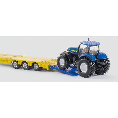 SIKU Super - Tahač s vlekem a 2 traktory New Holland 1:87