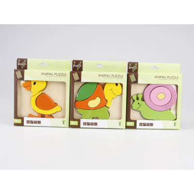 Dřevěné puzzle zvířátka