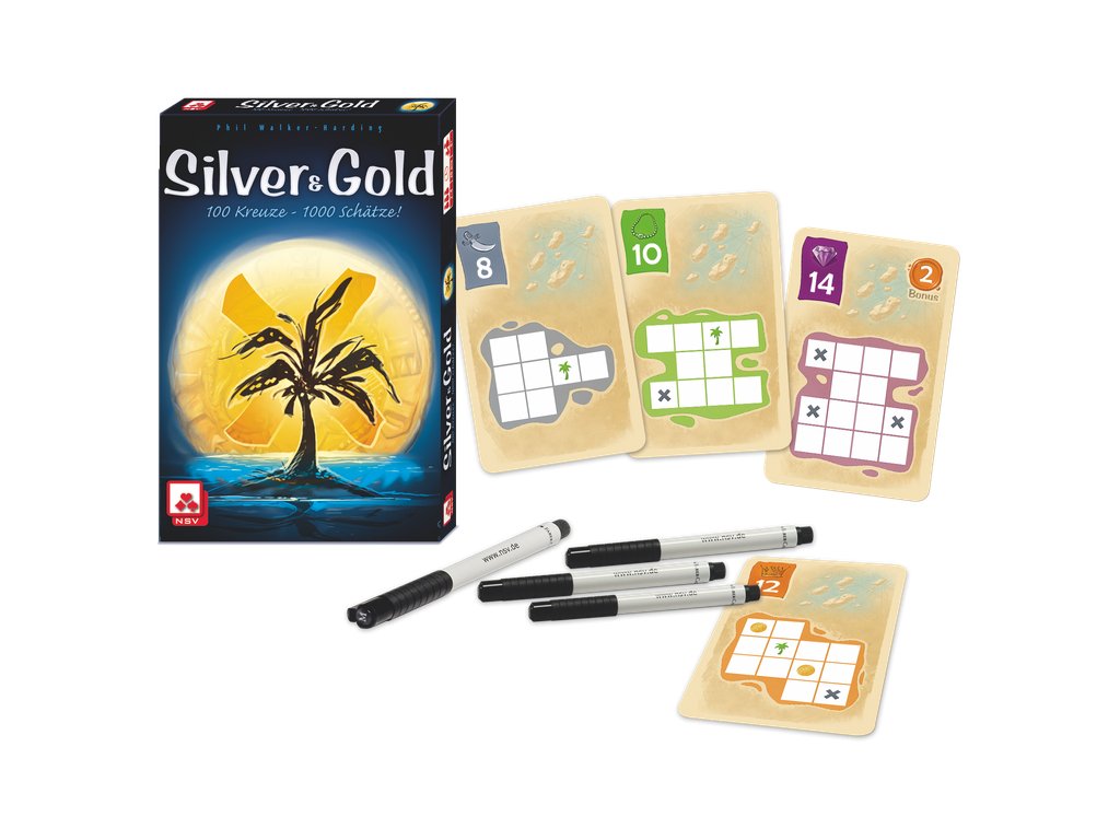 NSV (Nürnberger-Spielkarten-Verlag) Silver & Gold (vícejazyčná) (včetně češtiny)