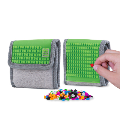 PIXIE CREW peněženka ŠEDÁ/ZELENÁ