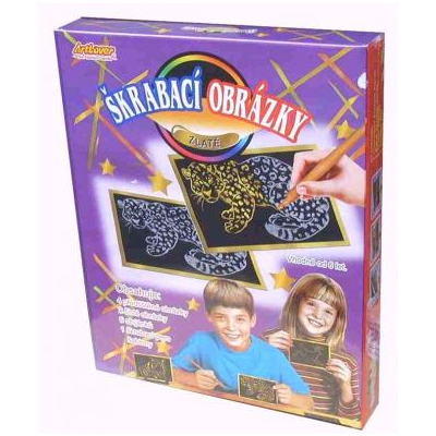 Škrabací obrázky-zlaté