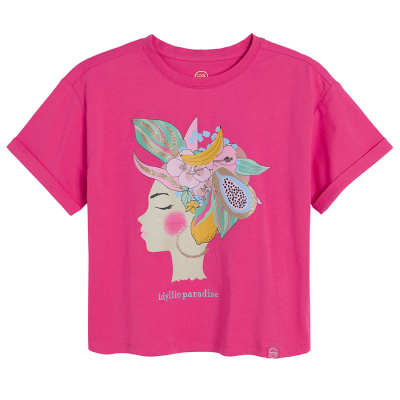 Tričko KR-SS23 - 134 FLUO PINK