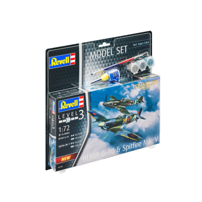 ModelSet letadla 63710 - Bf109G-10 & Spitfire Mk.V (1:72)