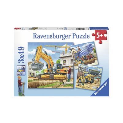 Puzzle Velká vozidla na stavbě 3x49 dílků