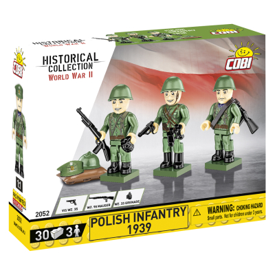 3 figurky s doplňky Polská pěchota 1939