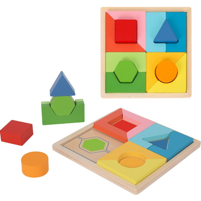 BABU - Dřevěné geometrické puzzle