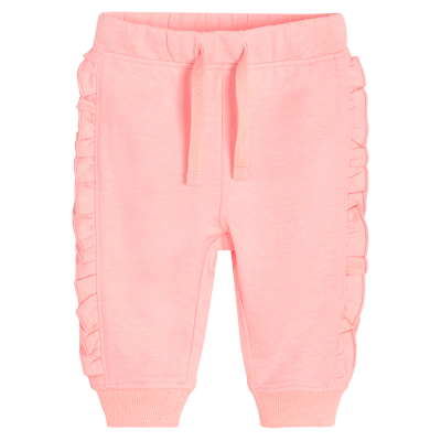 Basic sportovní kalhoty- korálové - 62 FLUO CORAL