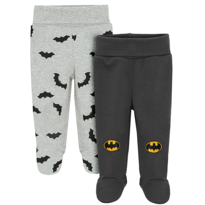 Bavlněné polodupačky Batman 2 ks- šedé - 56 MIX