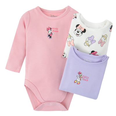 Body s dlouhým rukávem Minnie 3 ks- více barev - 56 MIX