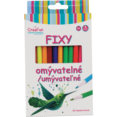 CreaFun - Fixy omyvatelné 24 barev