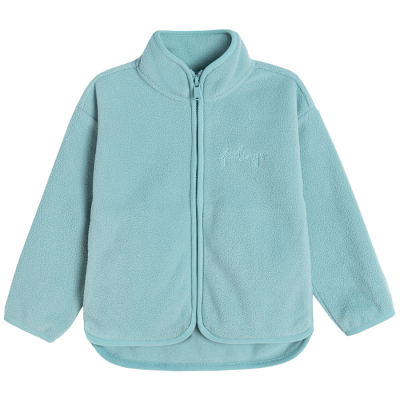 Fleecová mikina na zip- mátová - 92 LIGHT MINT