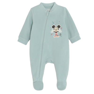 Flísový overal na zip Mickey Mouse- modrý - 56 TURQUOISE