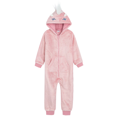 Jednodílné pyžamo s aplikací- růžové - 86 PINK