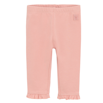Legíny s volánky na nohavicích- růžové - 62 PINK