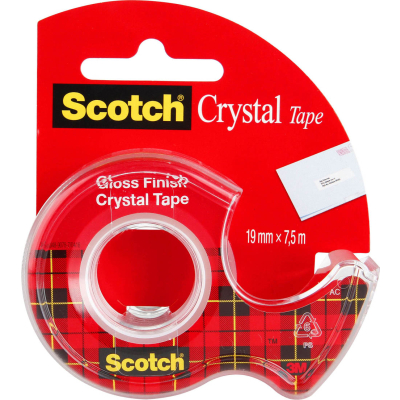 Lepicí páska Scotch Crystal s odvíječem - 19 mm x 7