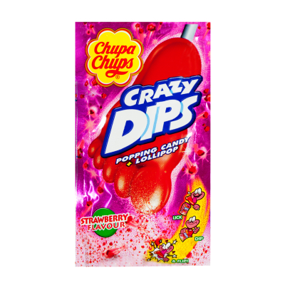 Lízátko Chupa CH Crazy Dips Strawb. 12x24x14g