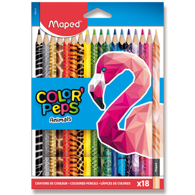 Pastelky MAPED Color Peps Animals 18 barev