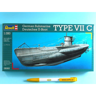 Plastic ModelKit ponorka 05093 - U-Boot Typ VIIC  (1:350)