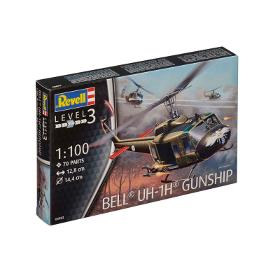 Plastic ModelKit vrtulník 04983 - Bell UH-1H Gunship (1:100)