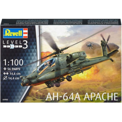 Plastic ModelKit vrtulník 04985 - AH-64A Apache (1:100)