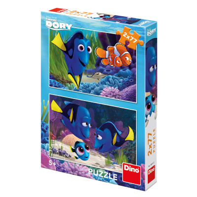 Puzzle 2x77 dílků: Dory se našla