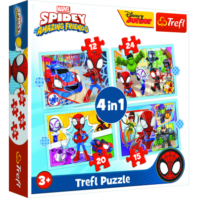 Puzzle Spidey a jeho úžasní přátelé 4v1