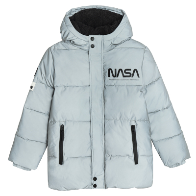 Reflexní zimní bunda NASA- stříbrná - 134 SILVER