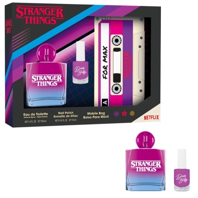 STRANGER THINGS Dárkový set  EDT 100 ml + lak na nehty + pouzdro na mobil