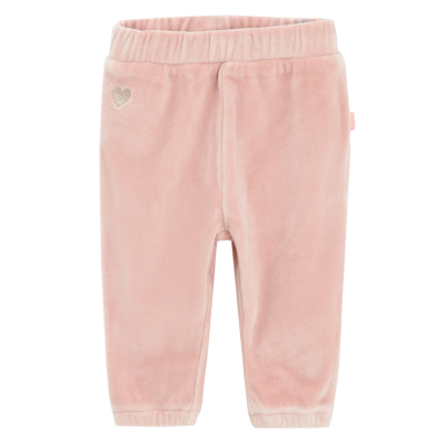 Sametové sportovní kalhoty- růžové - 62 PINK