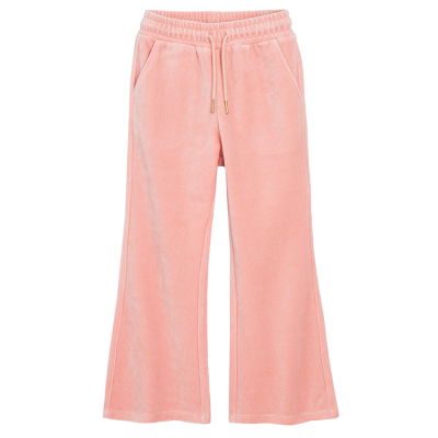Sametové sportovní kalhoty- růžové - 98 PINK