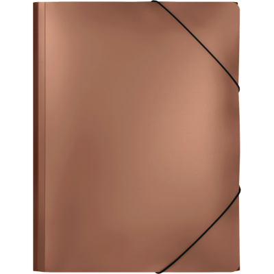 Sloha s gumou A4 PP - Metallic měděná
