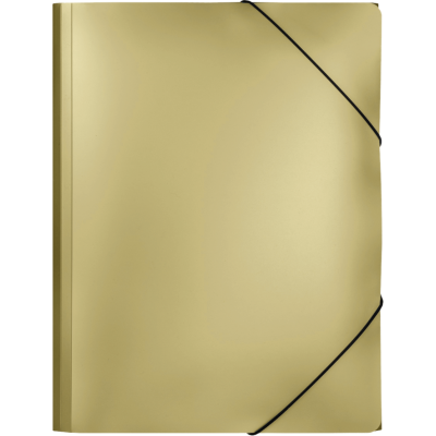 Sloha s gumou A4 PP - Metallic zlatá