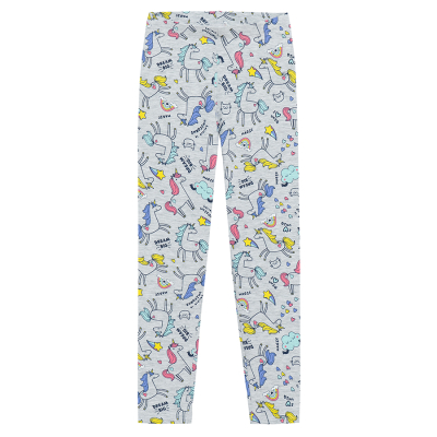 Vzorované legíny- šedé - 98 GREY MELANGE