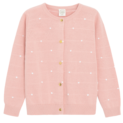 Zapínací svetr- růžový - 98 PINK