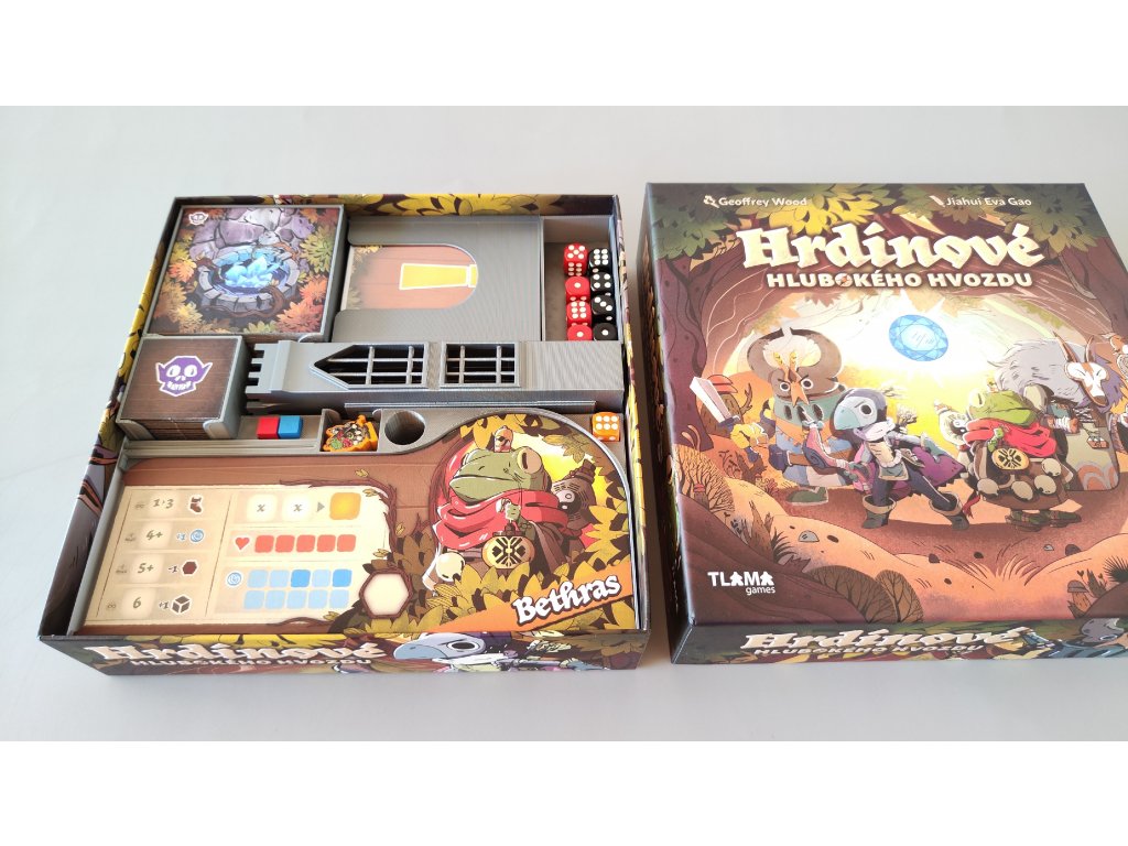 inserty.cz Hrdinové Hlubokého Hvozdu - Insert + mini dice tower (černý)