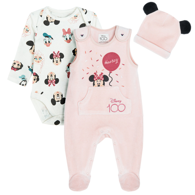 COOL CLUB Dívčí SET DISNEY 100 - 2 ks body + čepice 68